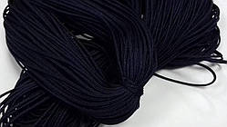 Шнур тонкий круглий поліестер 1мм темно-синій моток 100м