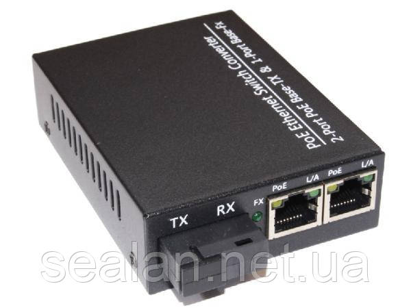 ПОЕ комутатор світч 2 POE x100Mb(100метрів)+1 SC.WDMx100Mb(Fiber)1310 TK-Link