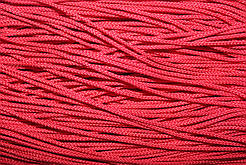 Шнур тонкий круглий поліестер 2мм червоний моток 100м