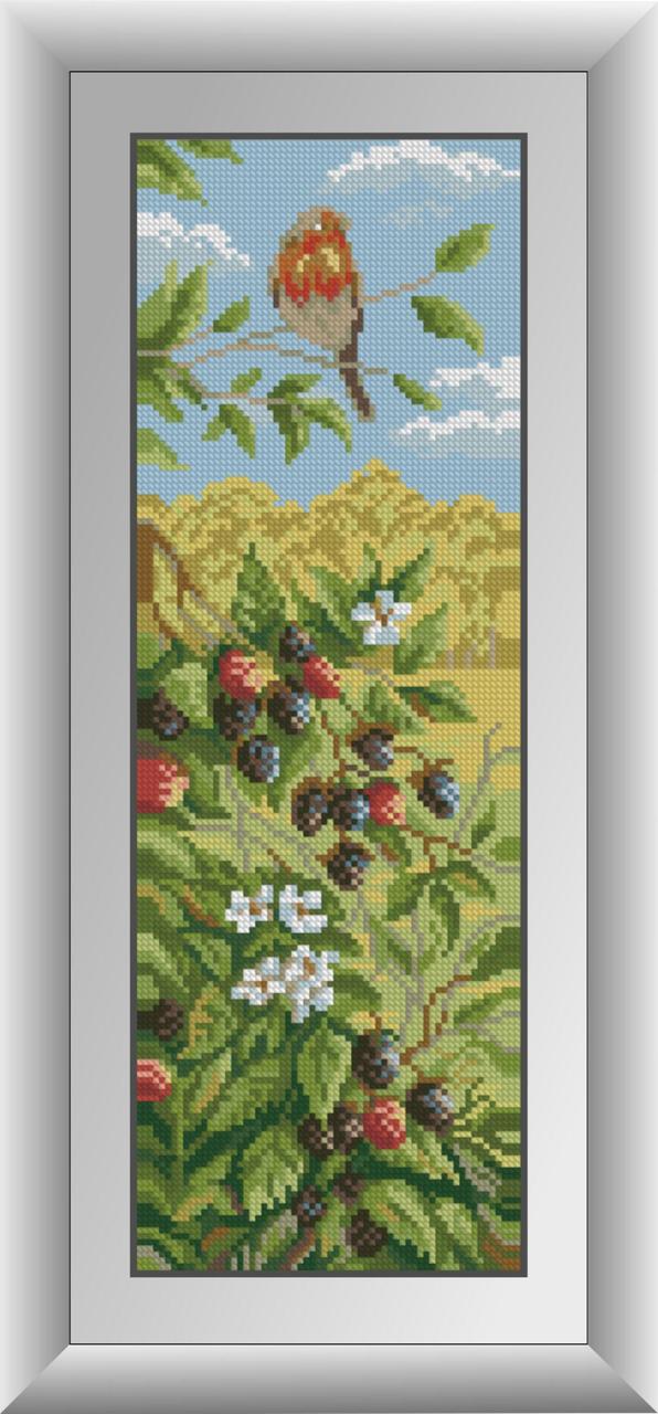 Картина зі страз Dream Art Літній щебет (DA-30835) 16 x 47 см (Без підрамника)