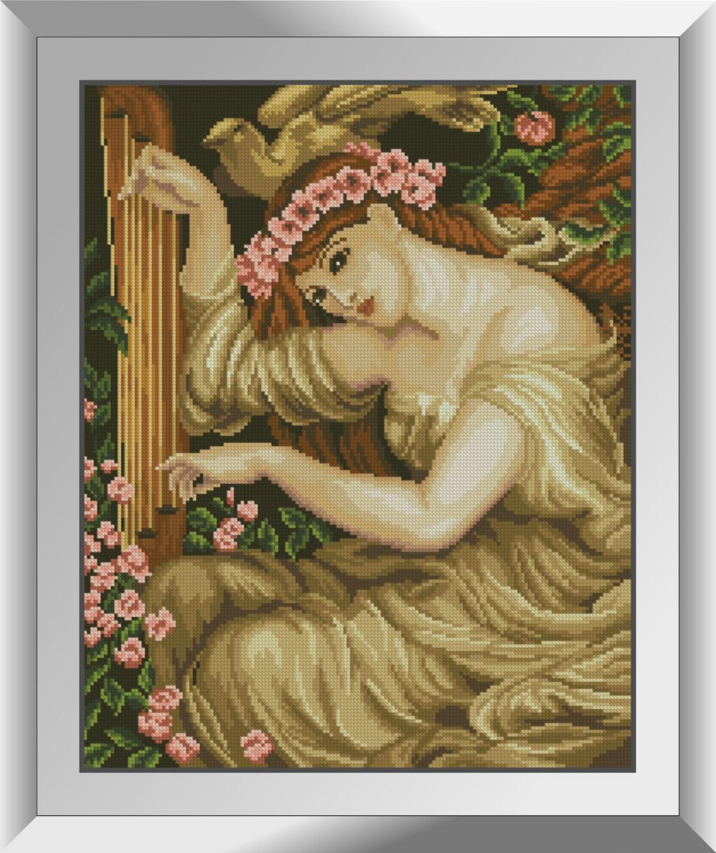 Алмазна картина Dream Art Арфістка (DA-31205) 40 x 50 см (Без підрамника), фото 1