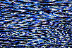 Шнур тонкий круглий поліестер 2мм волошка+срібло моток 100м