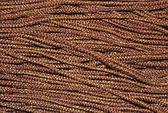 Шнур круглий поліестер 2,5мм коричневий+золото моток 100м