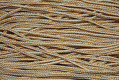 Шнур круглий поліестер 2,5мм білий+золото моток 100м