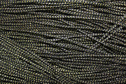 Шнур круглий поліестер 2,5мм чорний+золото моток 100м