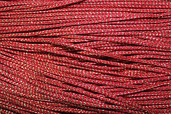 Шнур круглий поліестер 2,5мм червоний+срібло моток 100м