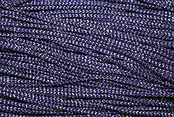 Шнур круглий поліестер 2,5мм синій+срібло моток 100м