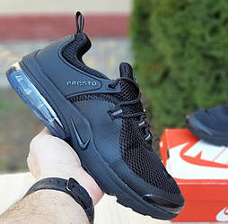 Чоловічі кросівки Nike Air Presto чорні на балоні весна-осінь-літо. Живе фото. топ