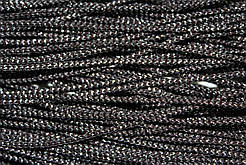 Шнур круглий поліестер 2,5мм тимно-коричневий+золото моток 100м