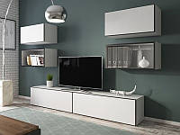 Гостиная Roco 3 белый/черный/белый (модульная мебель)(Cama)