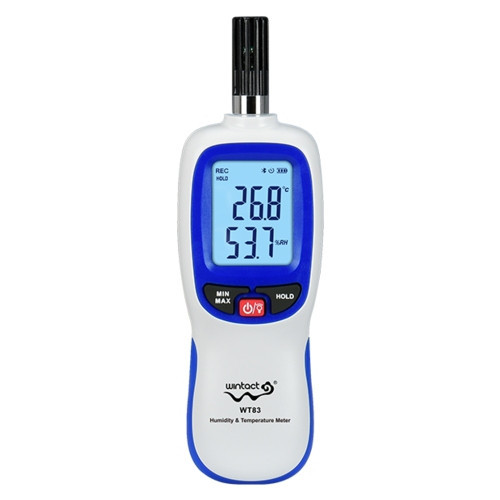 Вимірювач вологості і температури, термогігрометр цифрової з Bluetooth 0-100%, -20-70°C WINTACT WT83B