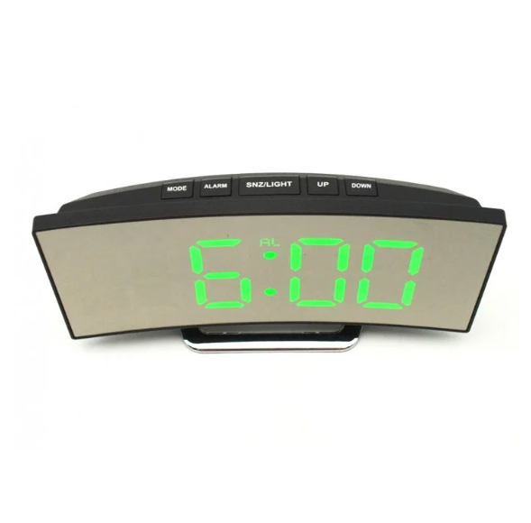 Електронний LED-годинник настільний із зеленою підсвіткою UKC 6507