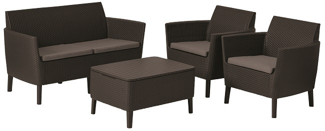 Комплект садових меблів Keter Salemo set, коричневий