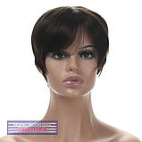 Перука - полусистема для літа Shelby Mono Original, термоволосы кольору брюнет, фото 2