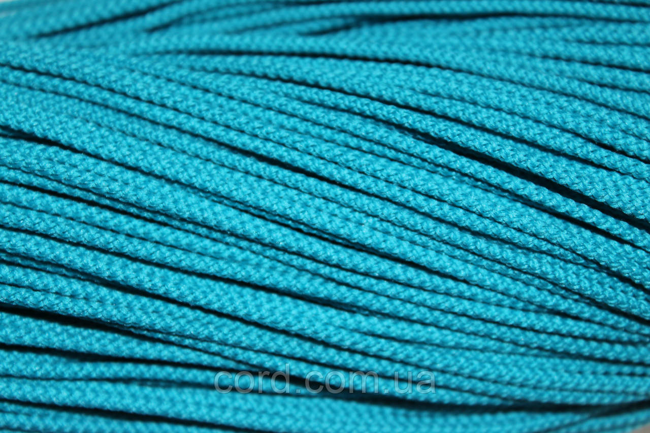Шнур круглий поліестер 3мм морська-хвиля моток 200м, фото 1