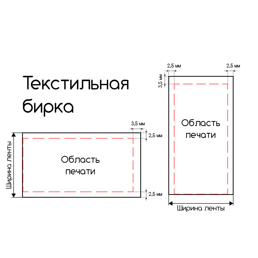 Вимоги до макетів текстильних бирок (сатин, нейлон, силікон)