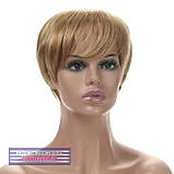 Перука - полусистема для літа Shelby Mono Original, термоволосся, мелірування з золотистим відтінком, фото 2