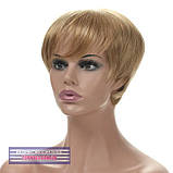 Перука - полусистема для літа Shelby Mono Original, термоволосся, мелірування з золотистим відтінком, фото 3