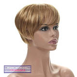 Перука - полусистема для літа Shelby Mono Original, термоволосся, мелірування з золотистим відтінком, фото 6