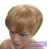 Перука - полусистема для літа Shelby Mono Original, термоволосся, мелірування з золотистим відтінком, фото 7