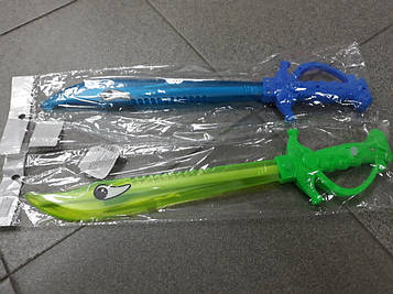 Дитячий іграшковий меч світиться зелений блакитний