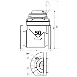 Лічильник холодної води GROSS WPK - UA DN150 турбінний, фланцевий, фото 3