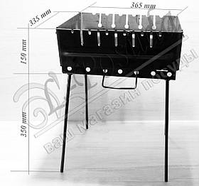 Складний Мангал чемодан на 6 шампурів (2 мм)