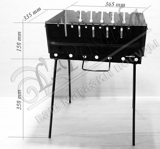 Складной Мангал чемодан на 6 шампуров (2мм) (ID#1169465173), цена: 670 ...