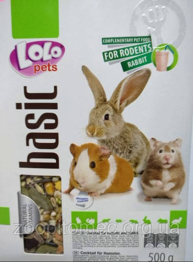 Корм для гризунів, кроликів Lolo Pets (ЛолоПетс) коктейль, 500 г, фото 1