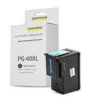 Совместимый картридж Canon PG-40 Bk (XL Ресурс), повышенной ёмкости (450 стр.), аналог 0615B025 от Gravitone