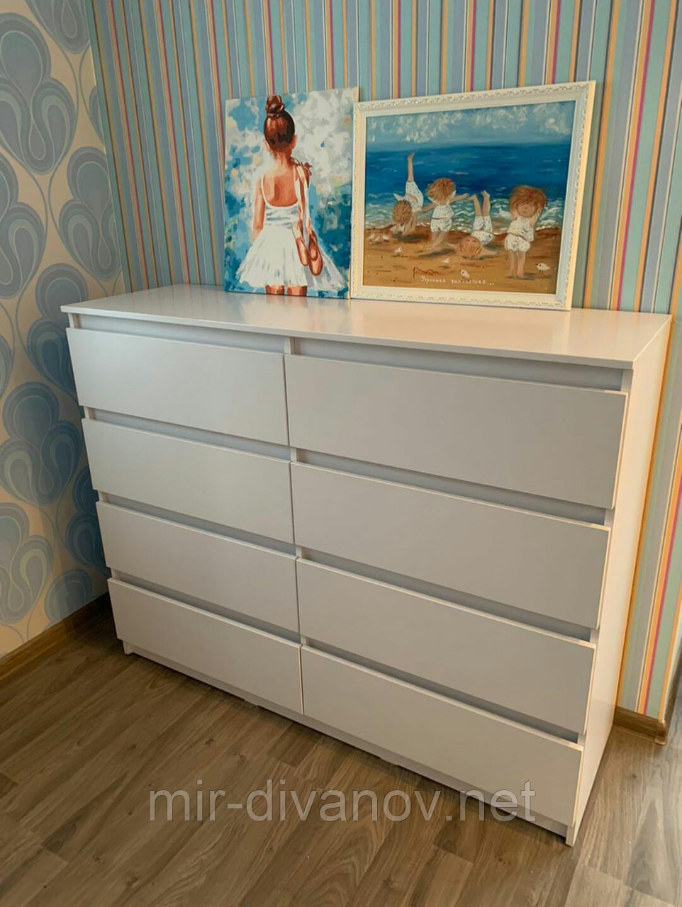 Комод Лайт 8 Ящиків Білий, фото 1