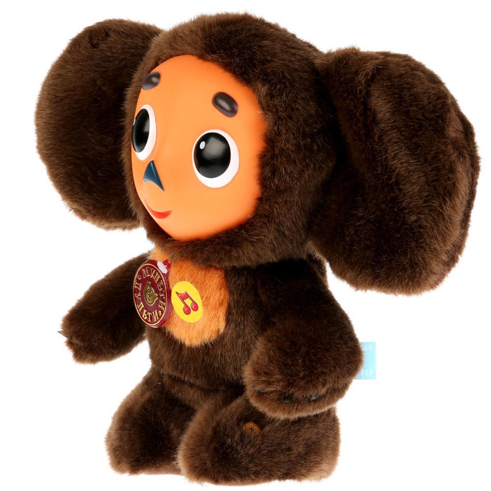 М'яка, якісна, музична, іграшка, чебурашка, розмовляє фразами з мультфільму, фото 1