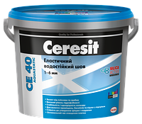 Затирка для швов эластичная водостойкая естественно-белый до 6 мм Ceresit СЕ 40 2 кг