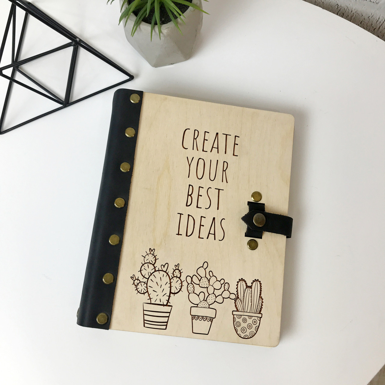 Деревянный Блокнот с Гравировкой и Натуральной Кожей — Купить Недорого ...