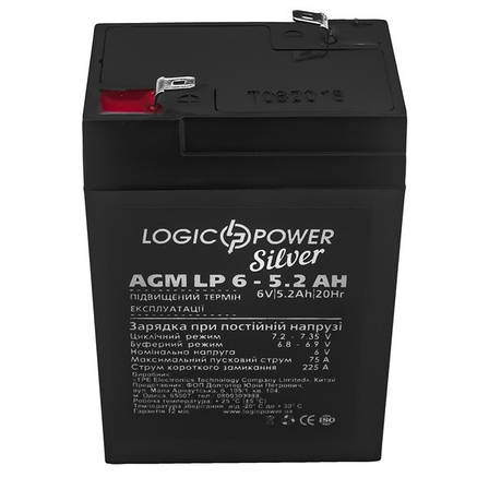 Акумулятор AGM LogicPower LP 6-5,2 AH, фото 3