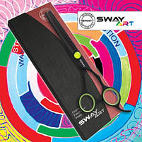 Ножиці для стрижки Sway 110 36060G Art Neon Green 6 філірувальні, фото 2