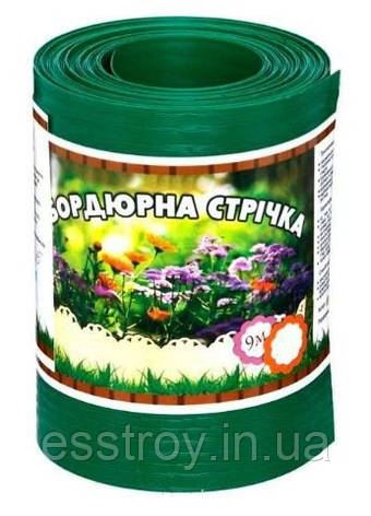 Бордюрна стрічка зелена 150х0,5х9000 мм., фото 1