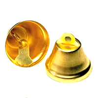 Заготовка для Бизиборда Колокольчик (Тихий звук) Маленький 2,5 см Золотой Декоративный Звоночек