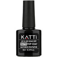 KATTi MATTE Top Coat матове гелеве покриття для нігтів 8ml