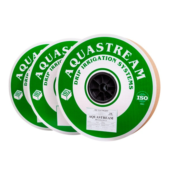 Крапельна стрічка AquaStream крапельниці через 10 см, витрата 1 л/год, довжина 1000 м (D16-06-100-1-1000)