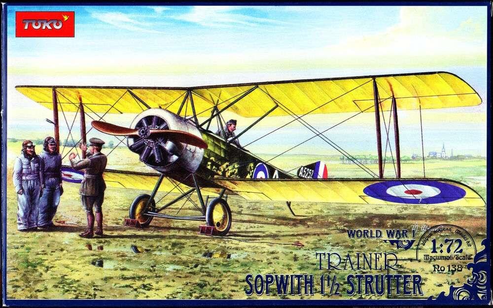 Збірна модель біплана Sopwith 1 1⁄2 Strutter. 1/72 TOKO 138