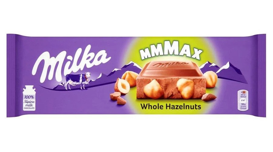 Шоколад Milka Whole Hazelnuts mmMax (Мілка з цілим горіхом) 270 г Швейцарія