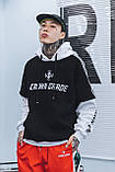 Худі хайпове жіноче Crown Grade чорний Київ, фото 5