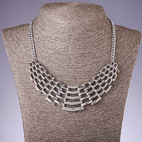 Кольє Хайтек в римському стилі L-42-48см сірий метал купити біжутерію дешево оптом в інтернеті