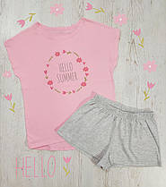 Літня піжама для дівчинки з шортами