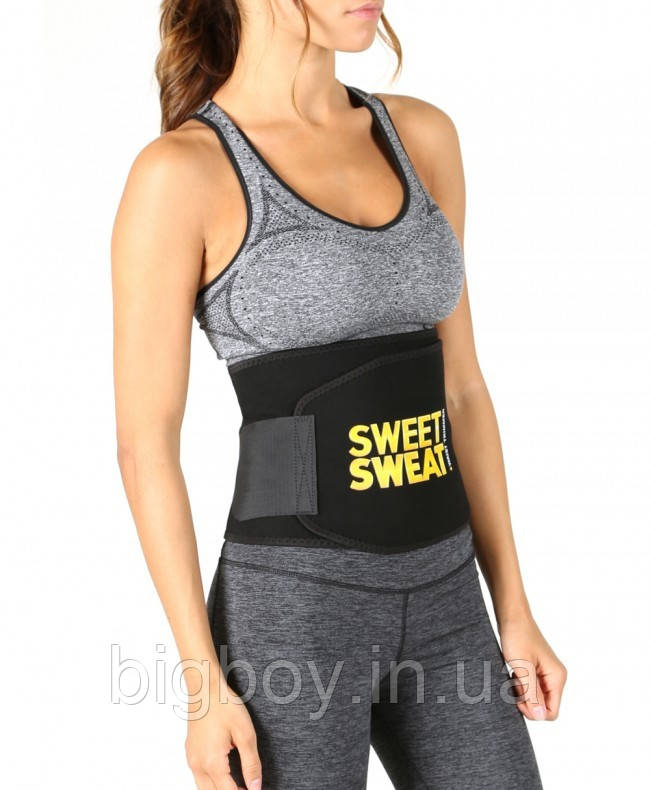 Пояс-сауна для схуднення SWEET SWEAT розмір "S-L" чорний-жовтий. Pro Serias