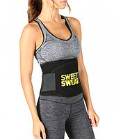 Пояс-сауна для схуднення SWEET SWEAT розмір "S-L" чорний-жовтий. Pro Serias