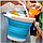 Відро 10 літрів туристичне складане Collapsible Bucket силіконове, фото 5