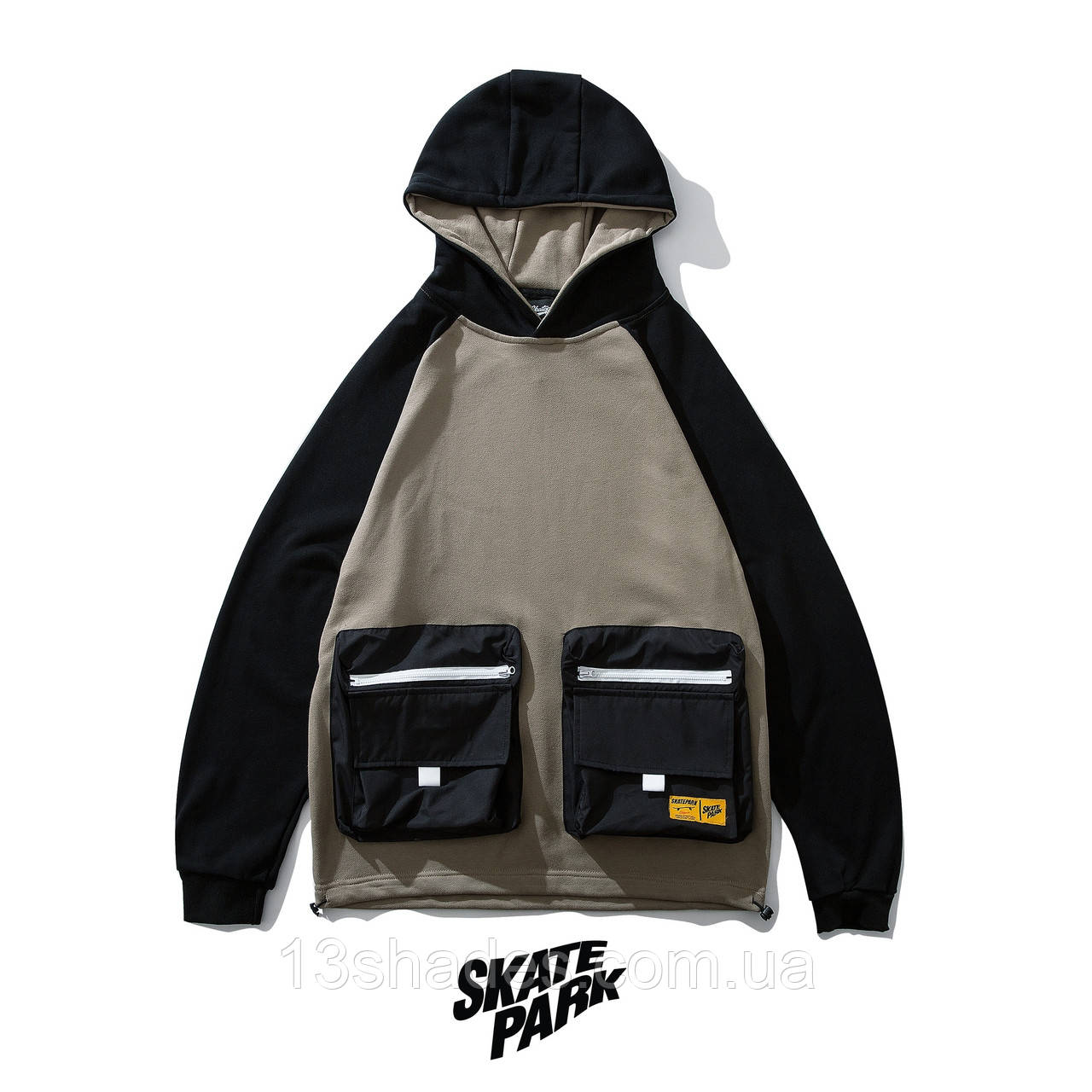 Толстовка чоловіча хайпова унісекс Skatepark Скайпарк чорний Київ, фото 1