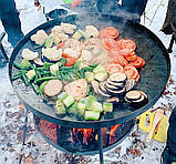 Сковорода з диска борони 40 см із кришкою, фото 4